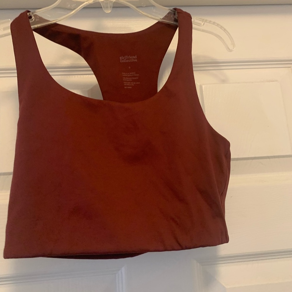 Girlfriend Collective Paloma red sports bra size small